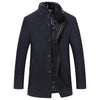 Men's Stand Collar Woolen Coat