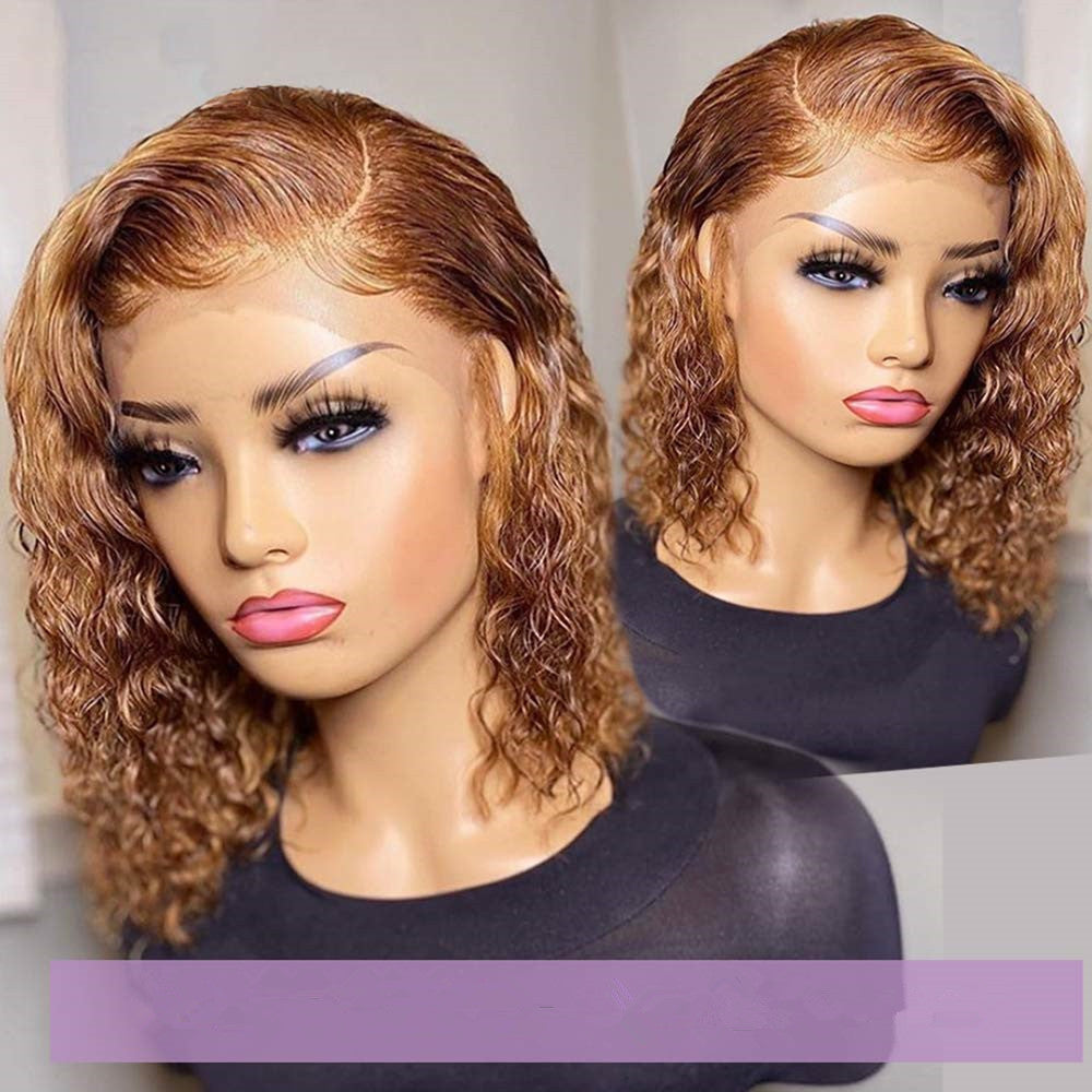 Short Curly Wig Lace Front Human Hair Wigs