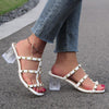 New Square Toe Transparent Sandals