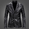 Leather Jacket Small Suit Men