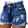 Tassel Torn Hole Women's Denim Shorts