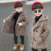 Boys' Suede Padded Trench Coat