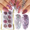 8 Box Mix Glitter Nail Art Powder Flakes Set