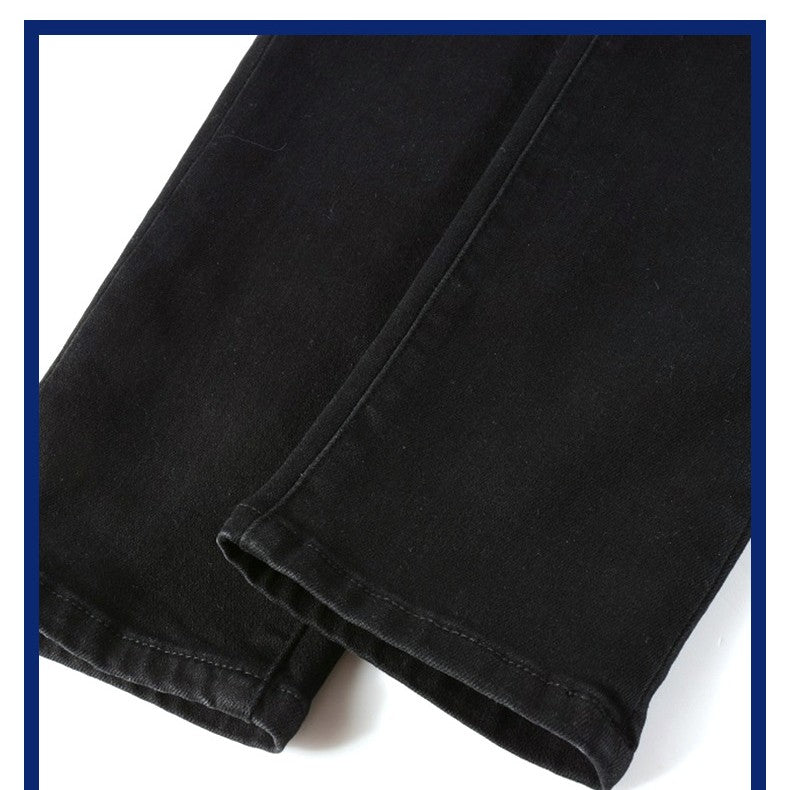 Maxime Black Patch Pleated Jeans
