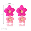 Multicolor trendy flower earrings