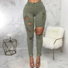 Stretch High Waist Denim Wash