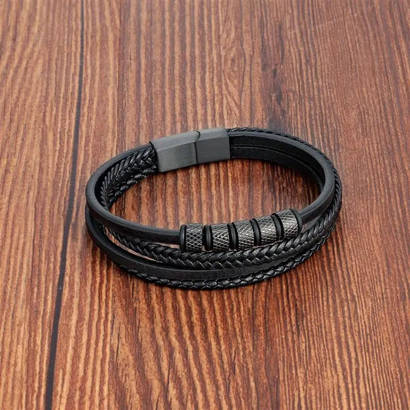 Men's Jewelry Classic Multilayer Braided Leather Bracelet