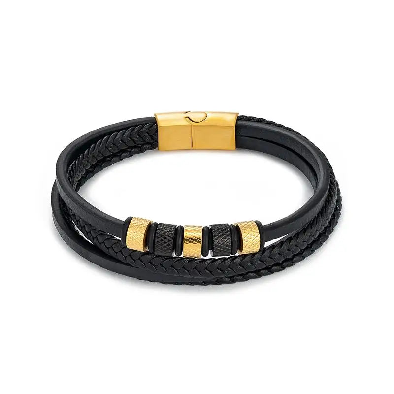 Men's Jewelry Classic Multilayer Braided Leather Bracelet