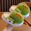 Children's Cotton Slippers Boys Dinosaur Warm With Velvet - MAXIME