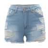 High Elastic Ripped Jeans Shorts