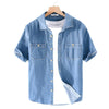 Casual Denim Short-sleeved Shirt