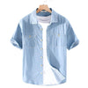 Casual Denim Short-sleeved Shirt