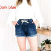 Denim Women's Pants Belt Design Elastic - MAXIME