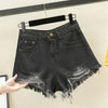 Tassel Raw Edge Denim Shorts - MAXIME