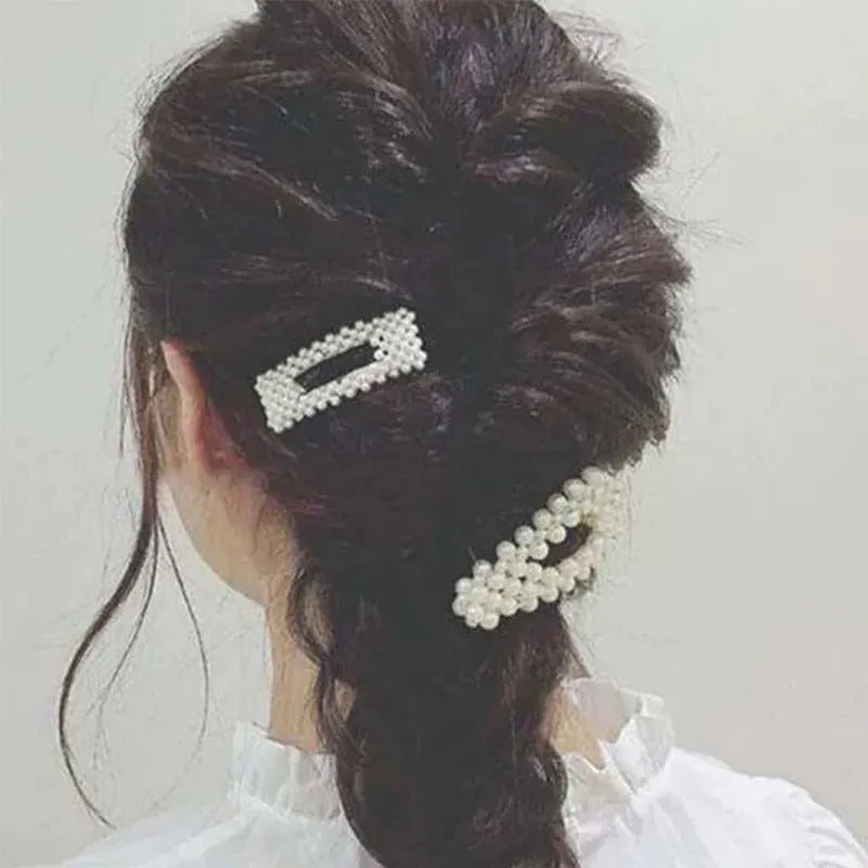 Maxime 16pcs Sweet Flowers Hair Clips Versatile Bangs Pearl Clip Girl Hairpin Side Clip Love Hairpin Duckbill Clip