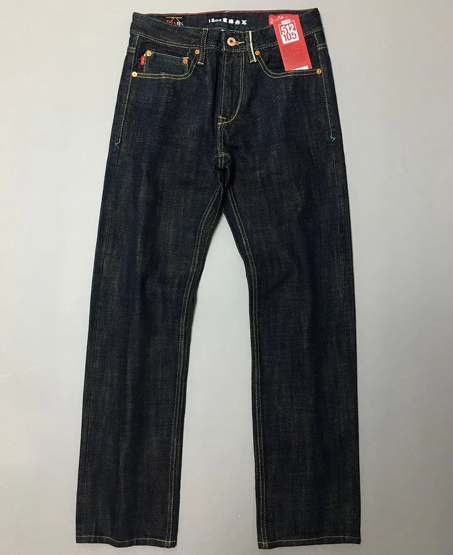 Denim Jeans Original Color Retro Distressed Cargo Tooling Pants Vintage Casual Trousers