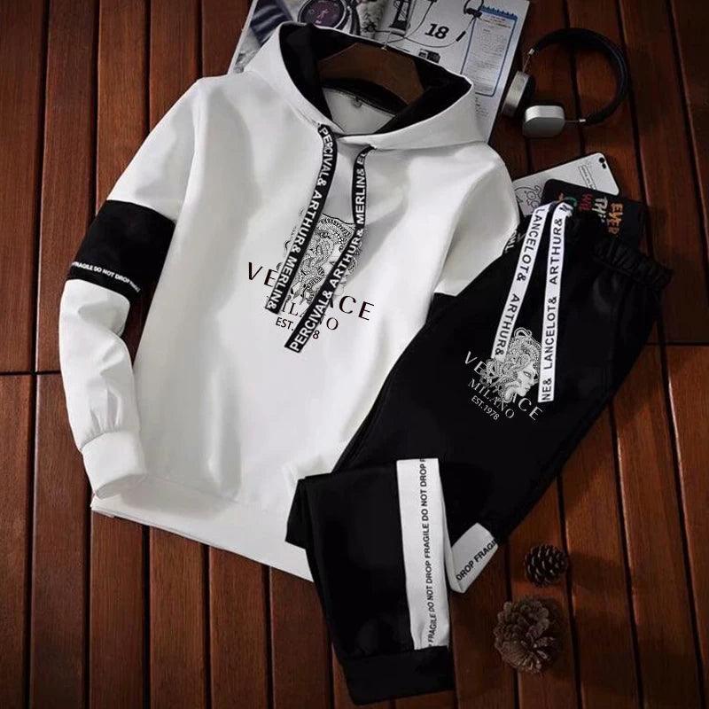 Men's Casual Hooded Sweatshirt+sports Pants 2-piece Jogging Set - MAXIME