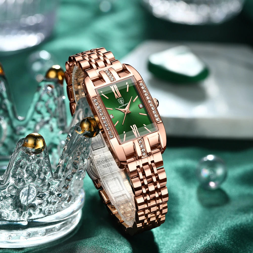 POEDAGAR High Quality Diamond Watch Top Brand Luxury Fashion Business Ladies