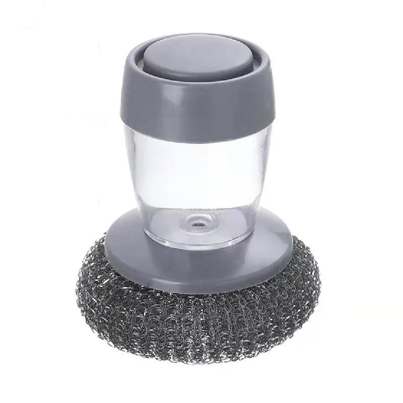 Kitchen Dish Cleaning Brushes Automatic Soap Liquid Adding Pot Brush Strong - MAXIME