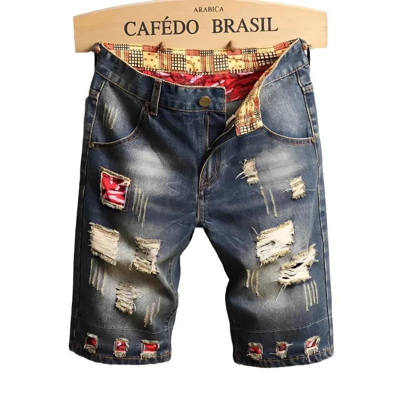 Straight Slim Denim Shorts Male Brand Pants - MAXIME