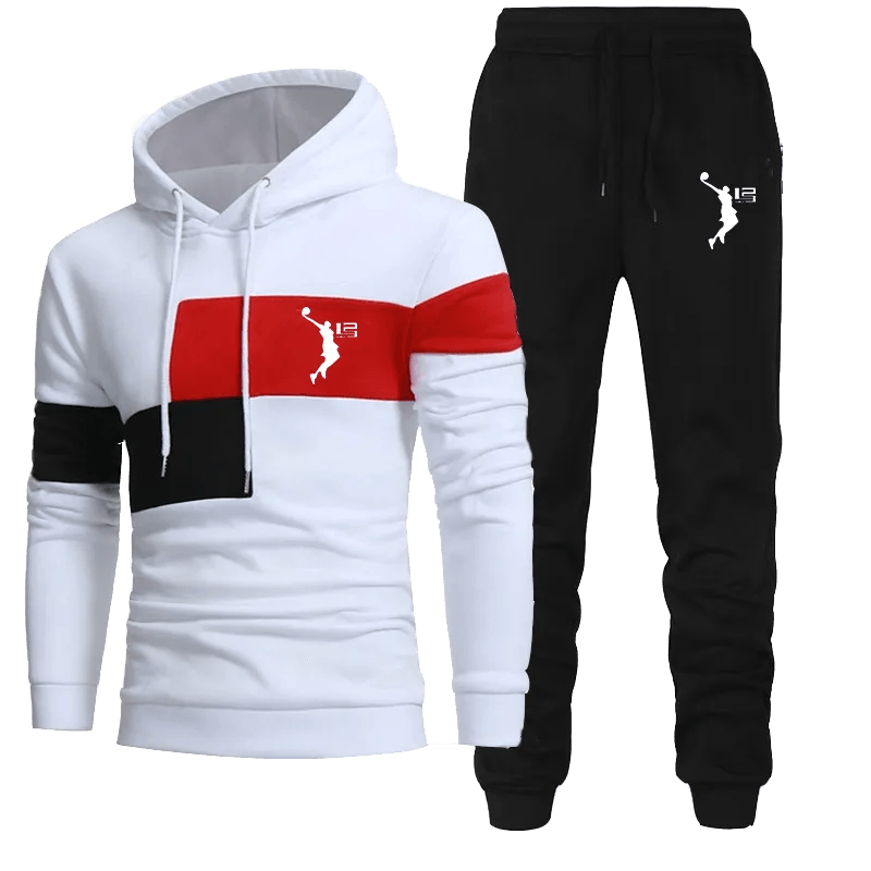 Men's Two Piece Set Printing Tracksuit Sweatshirt Jogging Sweatpants - MAXIME