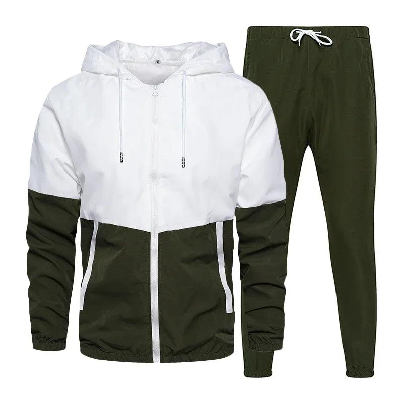 Brand Men Tracksuit Casual Set Joggers Sportswear 2 Piece Sets - MAXIME