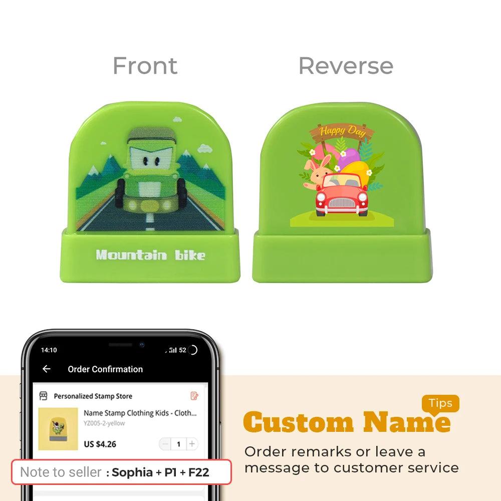 Maxime Cartoon Dinosaur Custom Name Stamp For Clothing Personalise For Student Clothes Chapter Children's - MAXIME