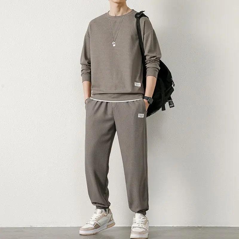 Men Two-Piece Casual Loose Long Sleeve and Pants - MAXIME