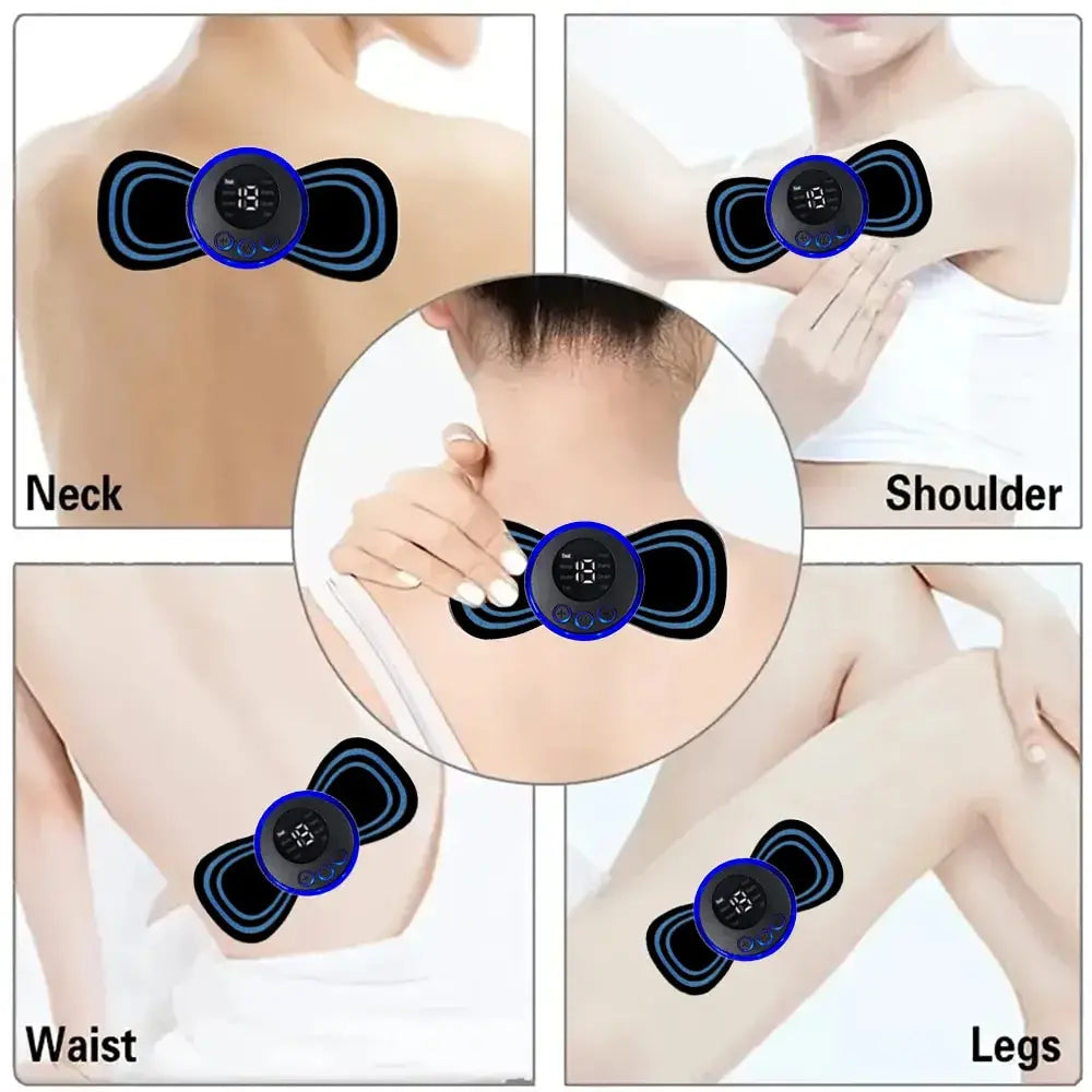 Maxime 2/3/4 Pcs EMS Neck Electric Massager Set Cervical Patch 8 Modes 19 Levels of Strength Home Use Massage Tools for Relieve Fatigue
