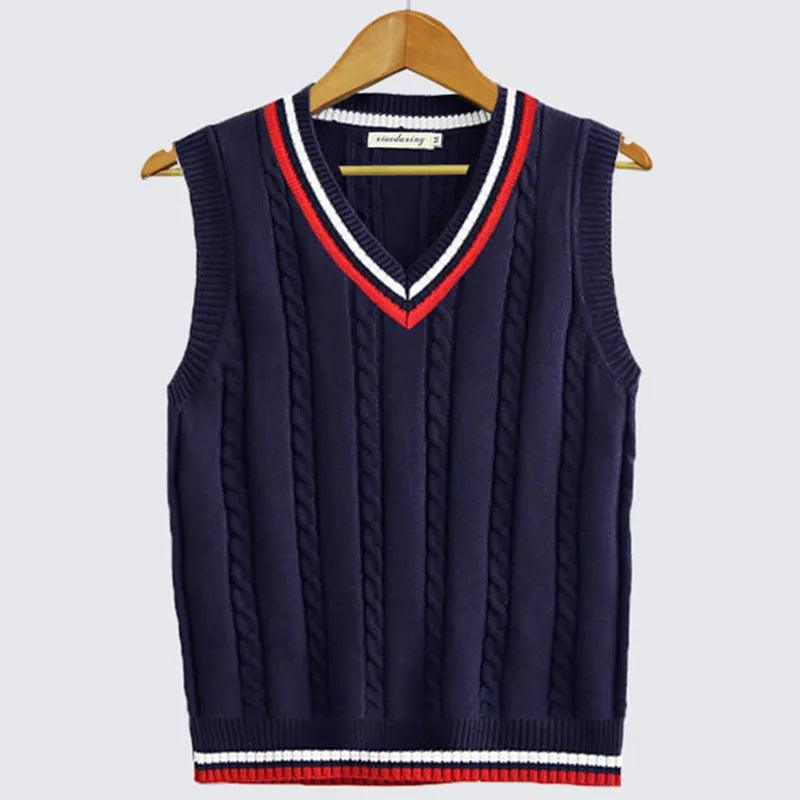 Maxime V Neck British Waistcoat Tank Tops Sweaters - MAXIME