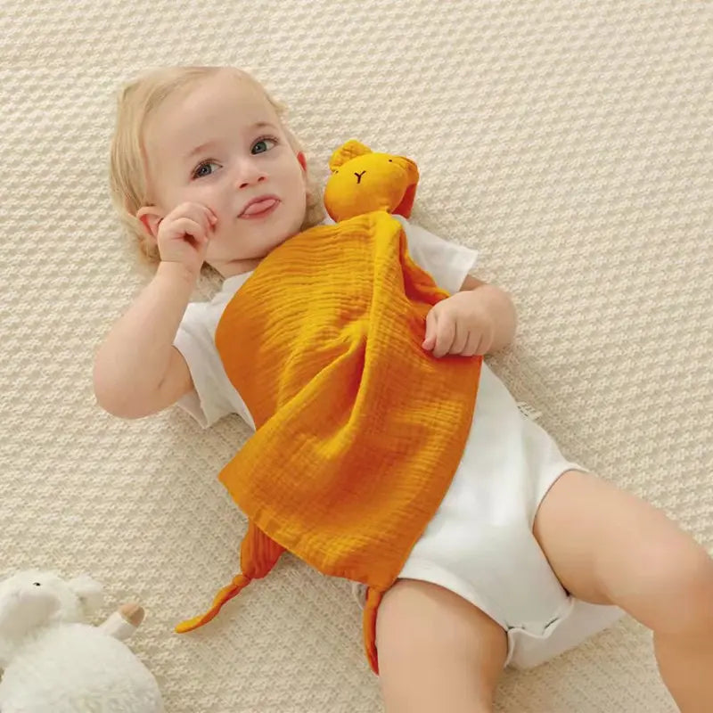 Maxime Baby Cotton Muslin Comforter Blanket Soft Newborn Sleeping Dolls Kids Fashion Sleep Toy Soothe Appease Towel Bibs