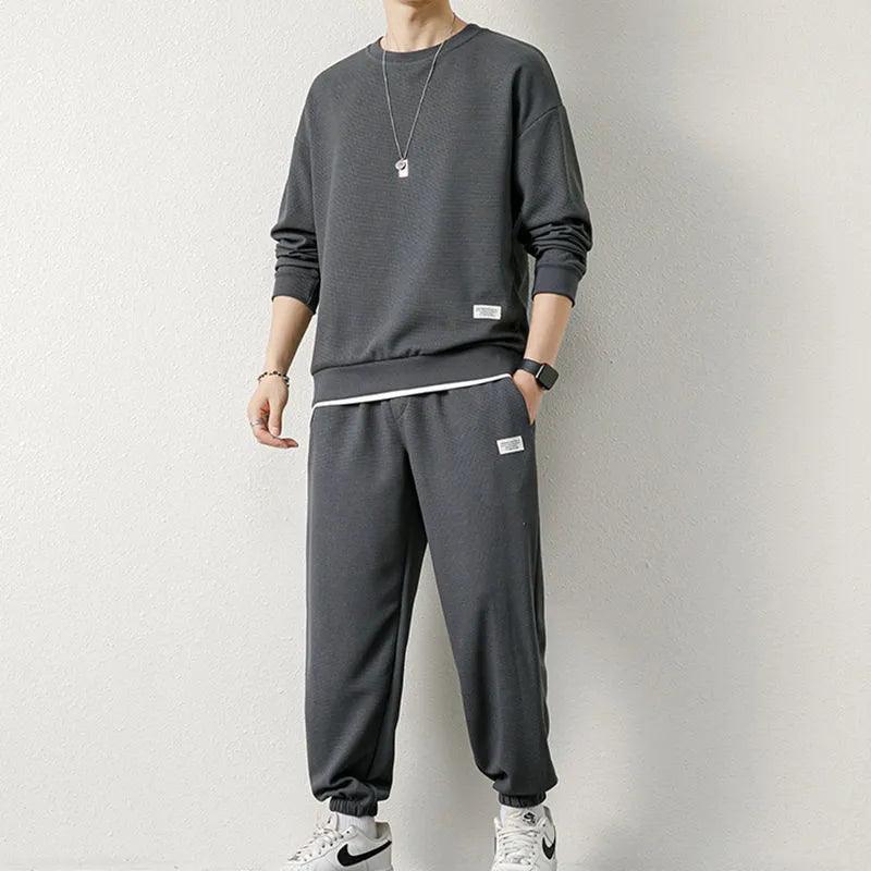 Men Two-Piece Casual Loose Long Sleeve and Pants - MAXIME