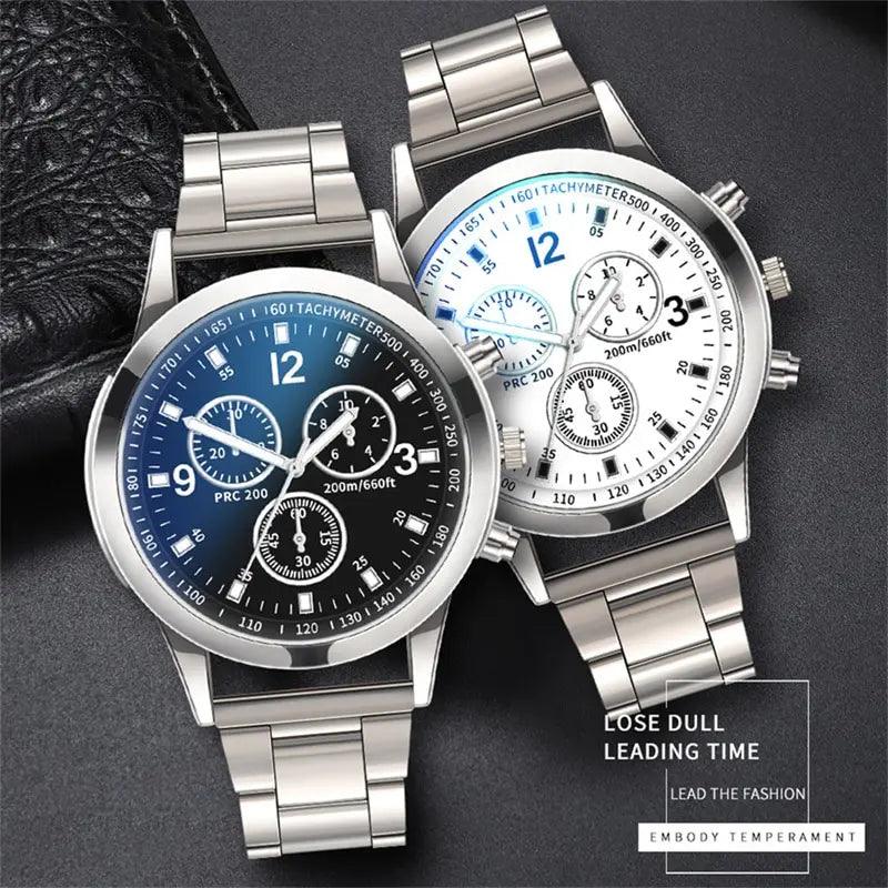 Maxime Fashion Mens Stainless Steel Watches Luxury Quartz Wristwatch Clock Men Business Casual Watch Relogio Masculino - MAXIME