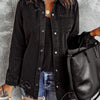 Black Denim Long Sleeve Coat Jacket Women