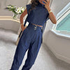 Maxime Casual Belt Decorative Long Pattern Suit