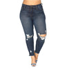 Hip Raise Plus Size Jeans