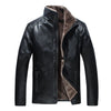 Men's Stand Collar Leather Jacket