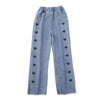 Maxime Girls Denim Funky Casual Love Wide Leg Pants