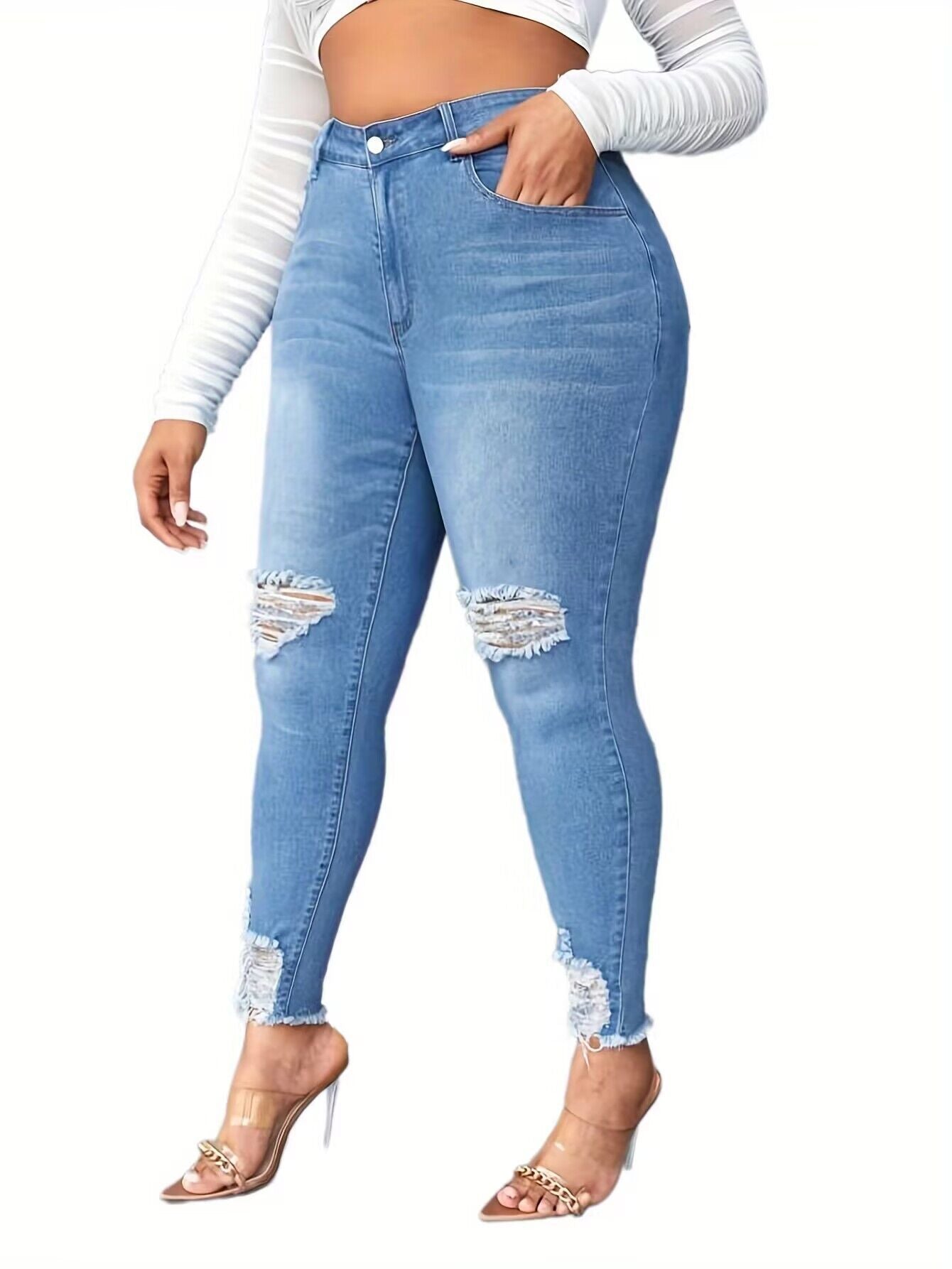 Ripped Plus Size Jeans