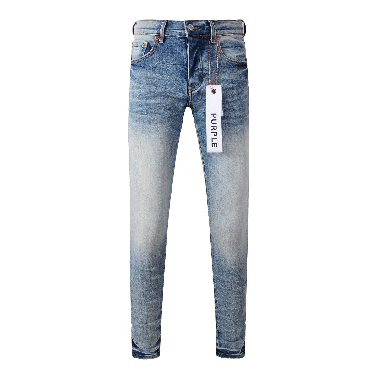 Men's American High Street Blue Patch Jeans