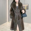 Mink Hair Fur Overcoat Women