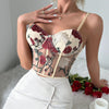 Maxime Vest Retro Net Yarn Flowers Embroidered Vest