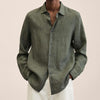 Long Sleeve Lapel Shirt Men's Loose Button