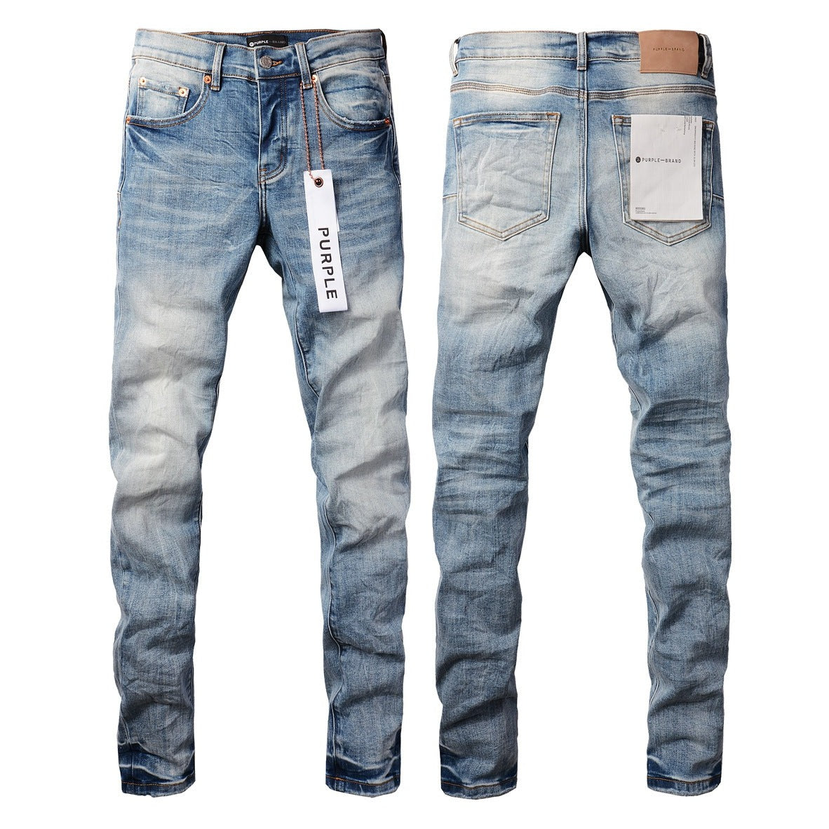 Men's American High Street Blue Patch Jeans