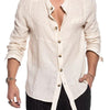 Cotton Linen Men's Long Sleeve Shirt