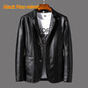 Leather Jacket Thin Lapel