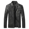 Leather Slim Lapel Casual Leather Jacket