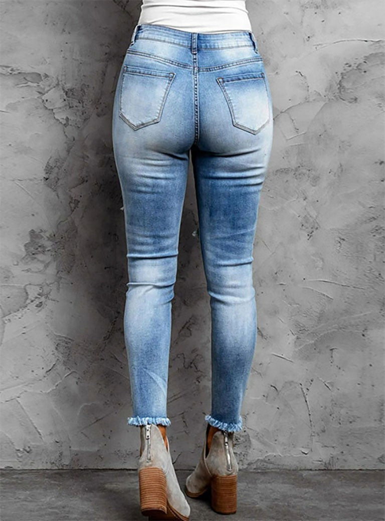Tassels Denim Trousers For Women