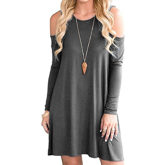 Maxime Off-the-shoulder Long Sleeve Dress